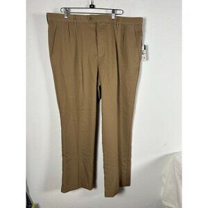 David Taylor Collection Mens Classic Fit Essential Pants Pleated Khaki 42X30 New